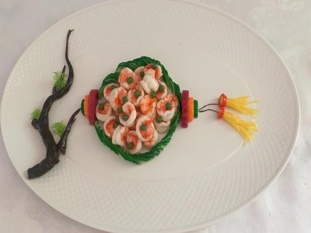 海鮮食物模型 宮爆蝦仁模型